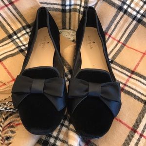 Authentic Kate Spade Velvet Bow Flats